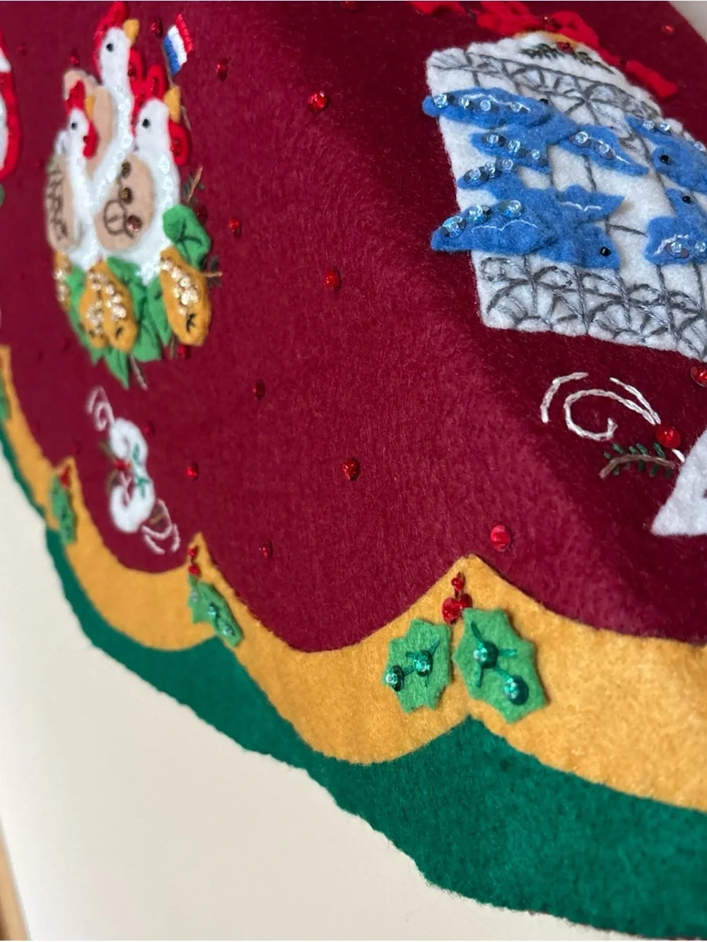 Bucilla Felt 86068 12 Days of Christmas TREE SKIRT Handmade Unused, Uncut, RARE